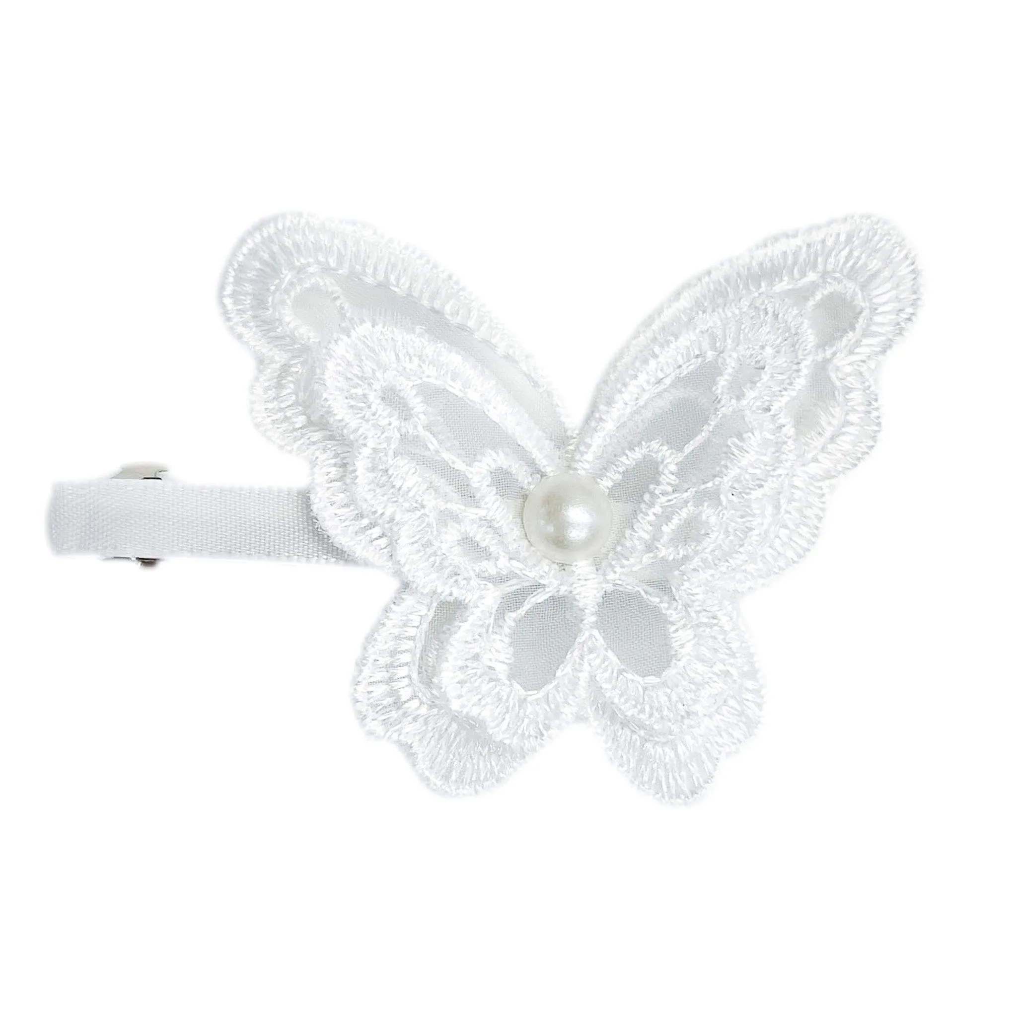 White Butterfly Hair Clip