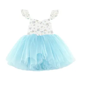 Zara Girls Blue Floral Tutu Dress