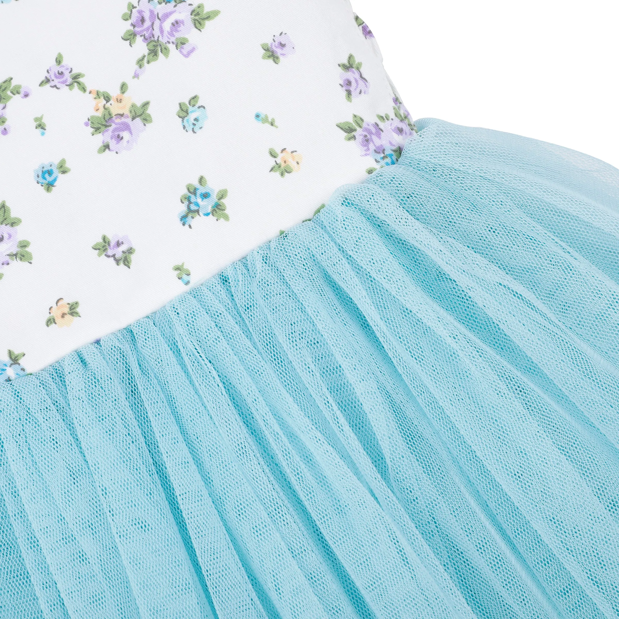 Zara Girls Blue Floral Tutu Dress