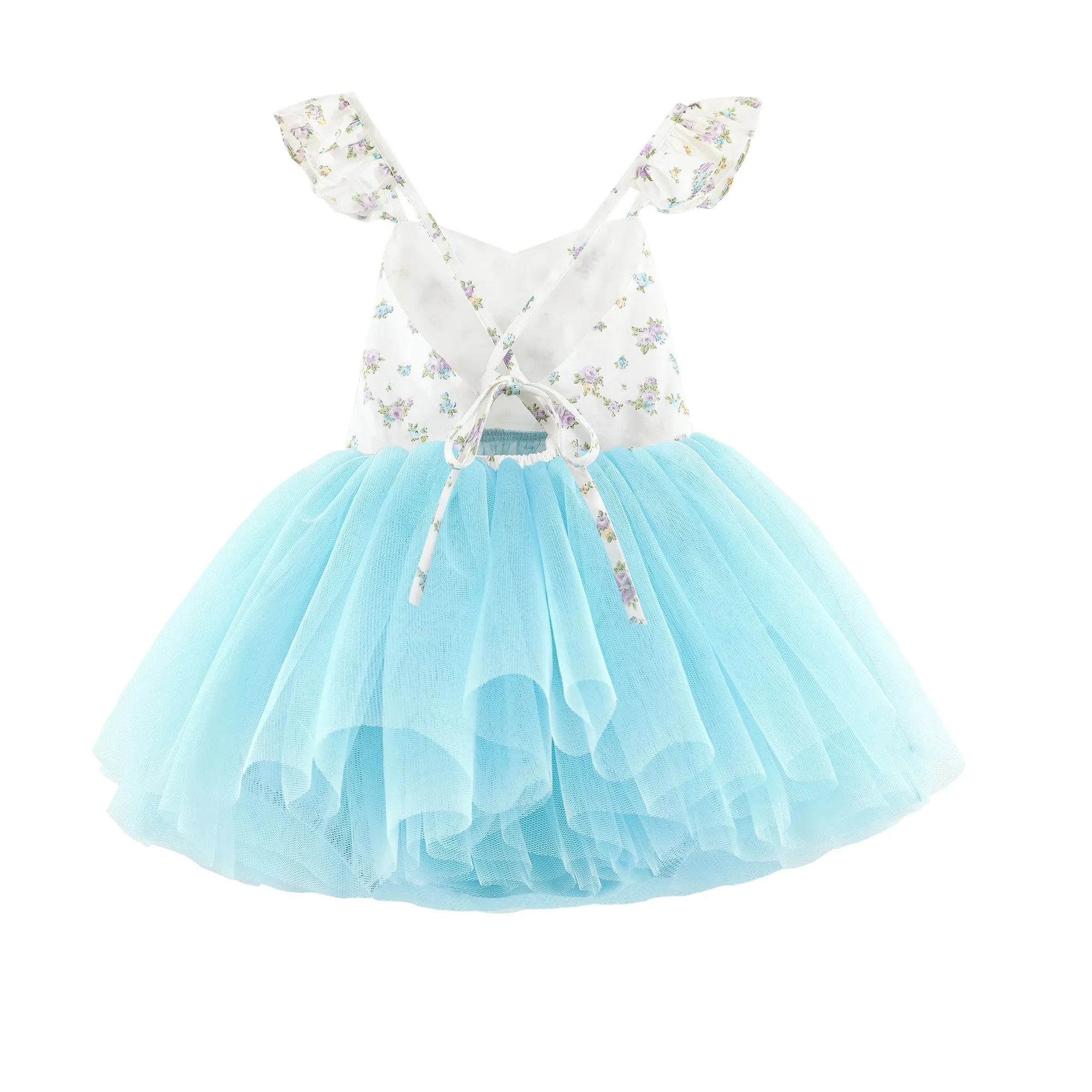 Zara Girls Blue Floral Tutu Dress