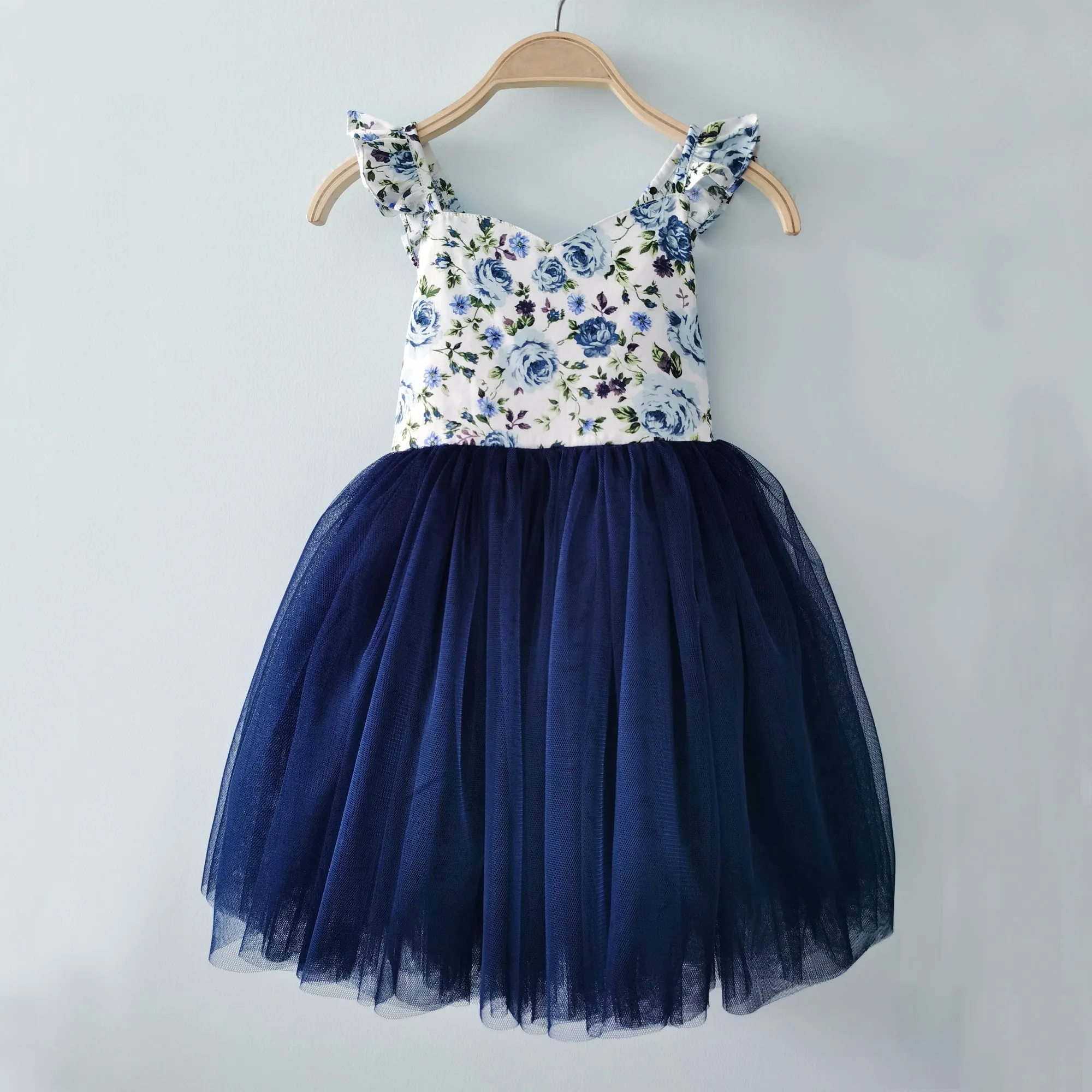 Zara Girls Tutu Dress - Navy Floral